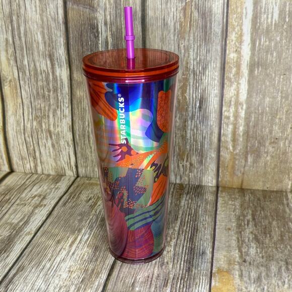 Starbucks Summer 2024 Butterfly 24 oz Cold Tumbler w/ Straw - Picture 2 of 7